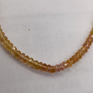 Natural Imperial Topaz Faceted Rondelle Bead 54cts. Strand| 3.75x2.5mm| 180 Bds