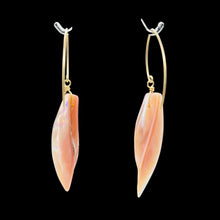 Load image into Gallery viewer, Designer Pink Mussel Shell 14K Gold Filled Earrings | 2 1/2&quot; Long |
