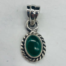 Load image into Gallery viewer, Green Agate Sterling Silver Drop Pendant | 3/4&quot; Long | Green | 1 Pendant |
