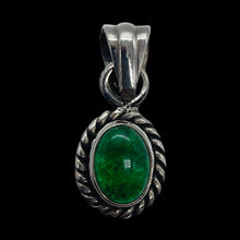 Load image into Gallery viewer, Green Agate Sterling Silver Drop Pendant | 3/4&quot; Long | Green | 1 Pendant |
