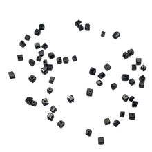 Load image into Gallery viewer, Natural Black Diamond Cube Tube 2.9cts Beads | 1x1mm to 2x1mm | 67 Beads |
