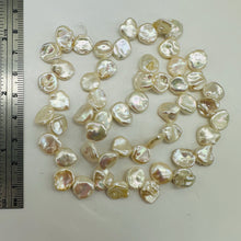 Load image into Gallery viewer, Natural Keshi Freshwater Pearl Half Strand Creamy White 26 Rose Petal Pearls
