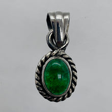Load image into Gallery viewer, Green Agate Sterling Silver Drop Pendant | 3/4&quot; Long | Green | 1 Pendant |
