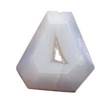 Load image into Gallery viewer, Chalcedony Druzy 31ct Designer Cut Pendant Bead| 26x21x8 | Blue|1 Pendant Bead |
