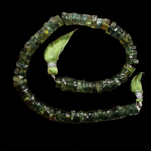 Tsavorite Garnet 6x2mm Faceted Rondelle Bead Strand | 1" Long | Green| 80 Beads|
