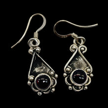 Load image into Gallery viewer, Stellar Red Garnet Sterling Silver Drop/Dangle Earrings | 1 1/4&quot; Long |
