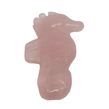 Load image into Gallery viewer, Rose Quartz Seahorse Worry-Stone Animal Figurine | 245x19x6mm | Pink
