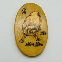 Load image into Gallery viewer, Chinese Year of the Pig Pendant Bead | 2&quot; Long | Tan, Brown | 1 Pendant Bead |
