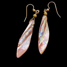 Load image into Gallery viewer, Designer Pink Mussel Shell 14K Gold Filled Earrings | 2 1/2&quot; Long |
