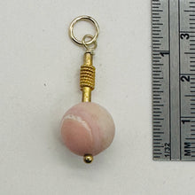 Load image into Gallery viewer, Pink Peruvian Opal Matte Finish Drop Bead Pendant | Pink | 1&quot; Long |
