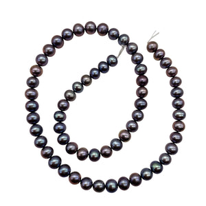 3 Spectacular Natural Forget-Me-Not Hued 6.5mm Freshwater Pearls 003079