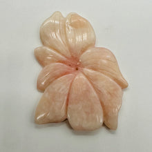 Load image into Gallery viewer, Peruvian Opal 44ct Carved Flower Pendant Bead | 42x50x3mm | Pink | 1 Bead |

