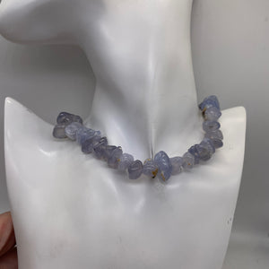 Oregon Holly Blue Chalcedony Agate 94 Grams | 12X11X8 19X13X9 | Blue | 59 Beads|