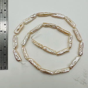 Natural Peachy Pink Biwa FW Pearl Strand4450