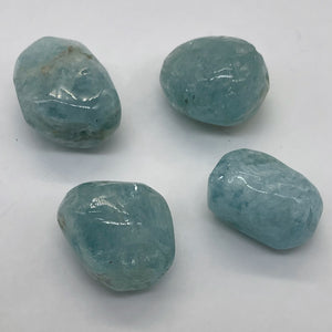 Aquamarine Smooth Nugget Bead Parcel | 22x17x13 - 19x14x14mm | Blue | 4 Beads |