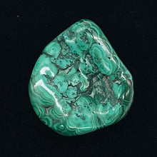 Load image into Gallery viewer, Malachite 46g Polished Gemstone FreeForm Worry Stone| 42x9mm| Green| 1 Specimen|
