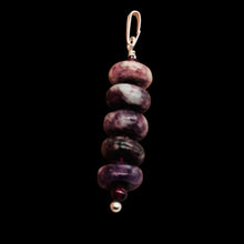 Load image into Gallery viewer, Natural Purple Lepidolite Dangle Sterling Silver Pendant | 1 1/2&quot; Long |
