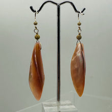 Load image into Gallery viewer, Designer Pink Mussel Shell 14K Gold Filled Earrings | 2 1/2&quot; Long |
