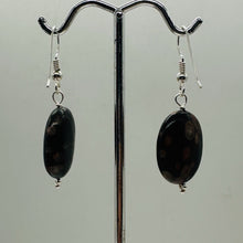 Load image into Gallery viewer, Natural Poppy Ocean Jasper Sterling Silver Earrings | Pink, Black | 1 1/4&quot; Long|
