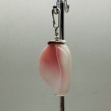 Load image into Gallery viewer, Conch Shell Pear Shaped Sterling Silver Pendant | 2" Long | Pink White |
