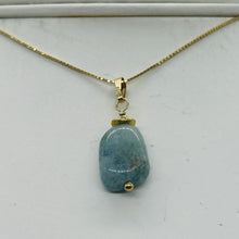 Load image into Gallery viewer, Aquamarine 14K Gold Filled Drop Pendant | 1 1/2&quot; Long | Aqua | 1 Pendant |
