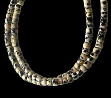 Load image into Gallery viewer, Spots Dalmatian Jasper Wheel Bead Strand 109542
