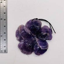 Load image into Gallery viewer, Amethyst Carved Pendant Flower | 55x8mm | Purple White | 1 Bead |
