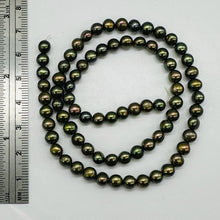 Load image into Gallery viewer, Natural Green Gold Red Freshwater Pearl Strand 76 Round 5mm Cultured Pearls
