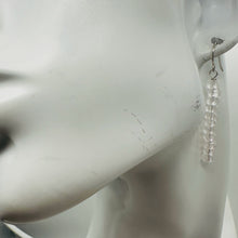 Load image into Gallery viewer, Light Pink Clouds Rose Quartz Sterling Silver Semi Precious Gemstone Earrings
