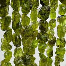 Load image into Gallery viewer, Garnet Nugget Strand | 16&quot; Long | 12x10x8 to 10x8x6mm | Green | 33 Beads |
