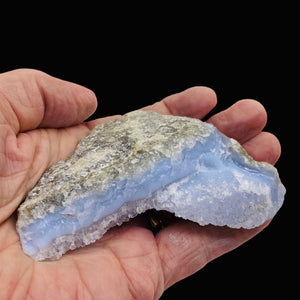 Chalcedony 193g Natural Display Specimen| 3 3/4x3 3/4x 1" | Blue White Gray |