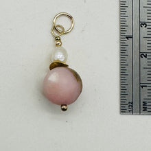 Load image into Gallery viewer, Pink Peruvian Matte Finish Opal, Pearl Drop Bead Pendant | Pink | 1 1/4&quot; Long |
