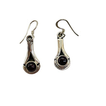 Load image into Gallery viewer, Fabulous Red Garnet Sterling Silver Drop/Dangle Earrings! | 1 1/2&quot; Long |
