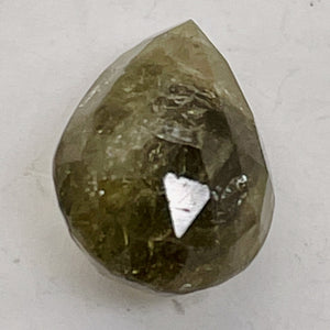 Sapphire 6ct Color Change Gemstone Briolette | 12x9x7mm | Green Yellow | 1 Bead