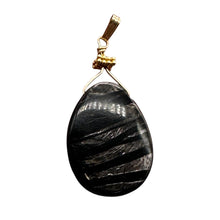 Load image into Gallery viewer, Hypersthene Briolette 14K Gold Filled Goddess Wire Wrap Pendant | 1 3/4&quot; Long |
