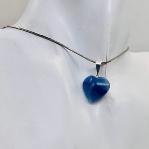 Aventurine Heart Pendant | 7/8" Long | Blue | 1 Pendant |