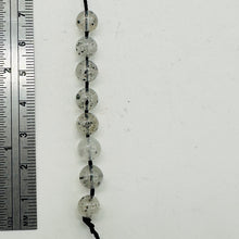 Load image into Gallery viewer, Tourmalinated Quartz Bead Parcel |7mm | 2 1/4&quot; Long | Clear, Black | 8 Beads |
