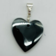 Load image into Gallery viewer, Botryoidal Goethite AAA Heart Celestial Pendant | 31x31x6mm | Black | 1 Pendant|
