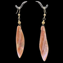 Load image into Gallery viewer, Designer Pink Mussel Shell 14K Gold Filled Earrings | 2 1/2&quot; Long |

