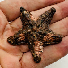 Load image into Gallery viewer, Hand Carved Mica Quartz Starfish Pendant Bead | 67x65x10mm | Brown, Pink |

