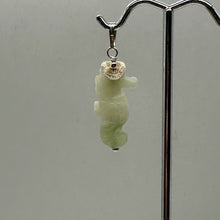 Load image into Gallery viewer, Serpentine Seahorse Sterling Silver Pendant | Green | 1 1/4&quot; Long | 1 Pendant |
