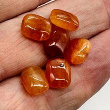 Load image into Gallery viewer, Luscious! Six Natural Carnelian Agate Focal Beads 8943
