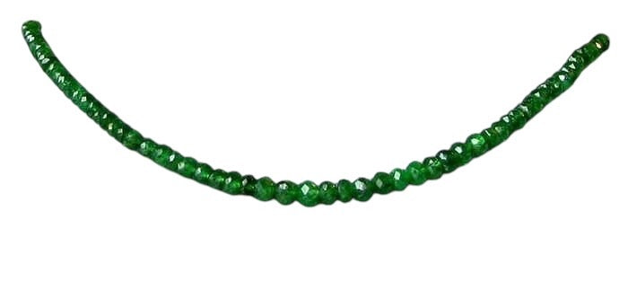 Radiant Green Tsavorite Garnet Faceted Graduated Bead Strand 17 inches| 63.5ct|