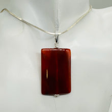 Load image into Gallery viewer, Carnelian Rectangle Cut 14kgf Pendant | 2&quot; Long | 37x22mm (Carnelian) | Orange |
