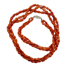 Load image into Gallery viewer, Coral Oval Graduated Bead Necklace | 20&quot; Long | 3x6 to 5x8mm | Red | Necklace |

