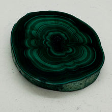 Load image into Gallery viewer, Malachite 37g Polished Round Stalactite Slice | 1 Specimen | | 46x41x7mm | Green
