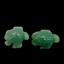 Load image into Gallery viewer, Majestic One Carved Aventurine Sea Turtle Animal Beads | 21.5x19x7.5mm | Green
