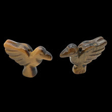 Load image into Gallery viewer, Lovely 2 Hand Carved Tiger&#39;s Eye Dove Bird Beads | 25.5x18x7 | Golden
