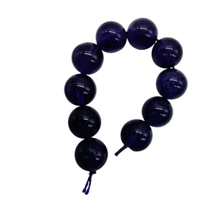 Amethyst Gorgeous Round AA Bead Parcel | 10mm | Deep Purple | 10 Beads |