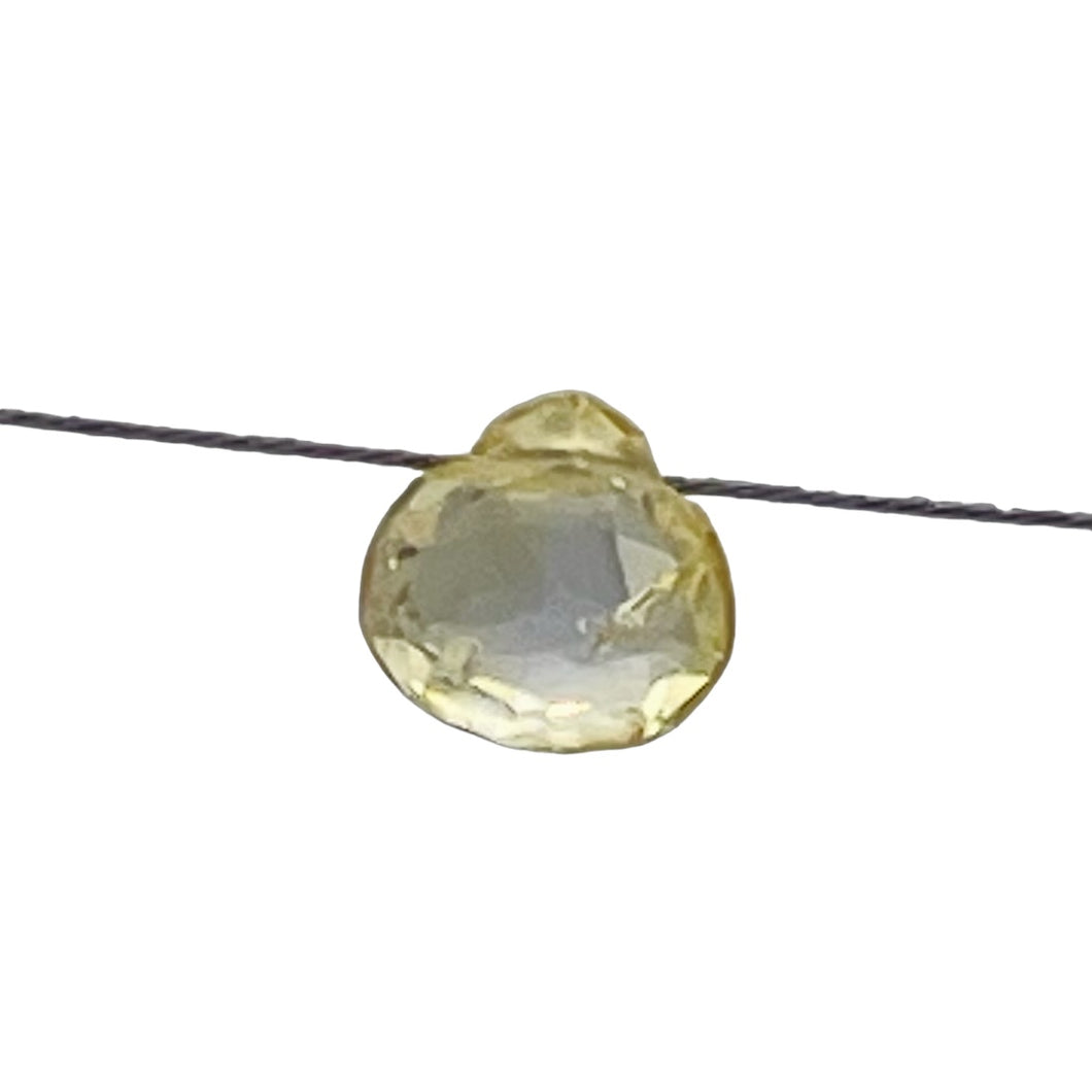 Sunny Natural Canary Sapphire Briolette Bead | 4.5x4.5x2mm | .45ct | Yellow |